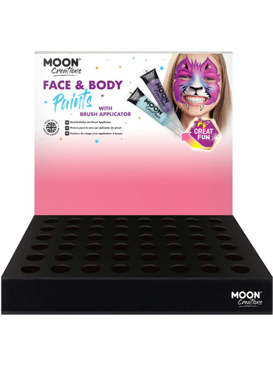 Moon Creations Face & Body Paints, with Brush Applicator, CDU Adventure (no stock)
