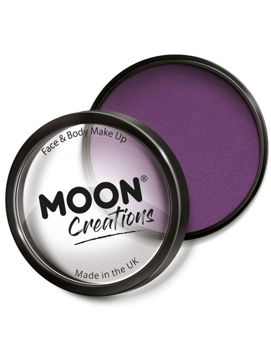Moon Creations Pro Face Paint Cake Pot, Purple, 36g Single