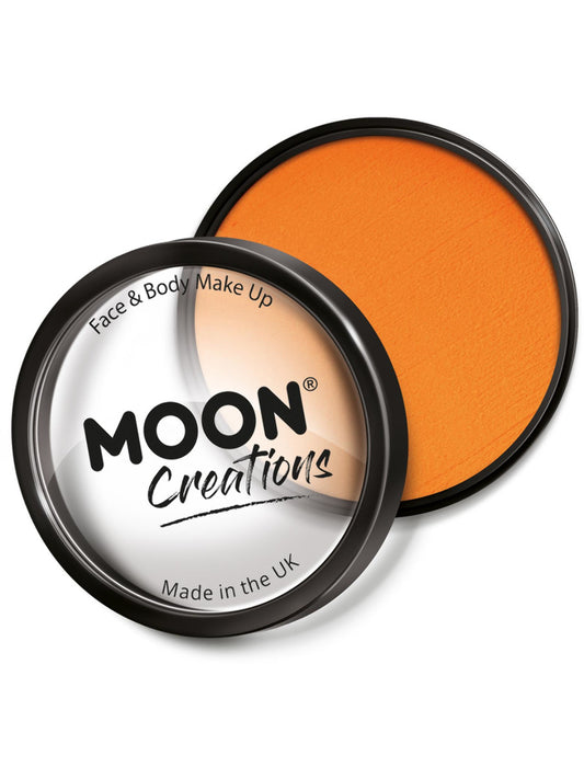 Moon Creations Pro Face Paint Cake Pot, Bright Orange, 36g Single