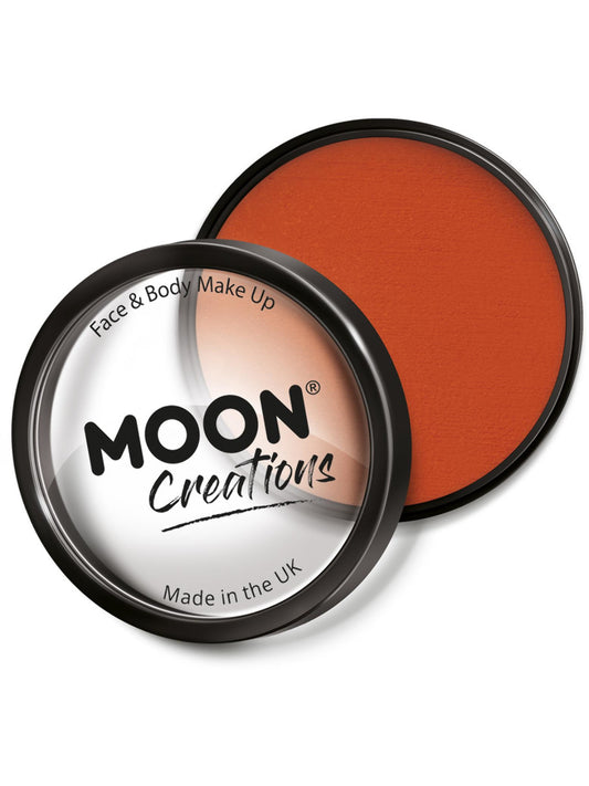 Moon Creations Pro Face Paint Cake Pot, Dark Orange, 36g Single