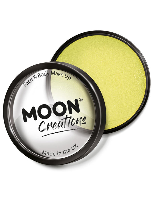 Moon Creations Pro Face Paint Cake Pot, Light Yellow, 36g Single
