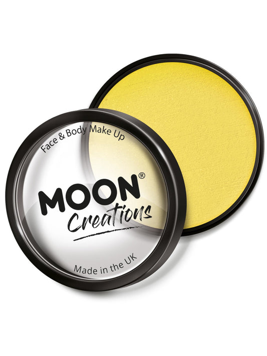 Moon Creations Pro Face Paint Cake Pot, Bright Yellow, 36g Single