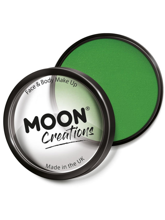 Moon Creations Pro Face Paint Cake Pot, Bright Green, 36g Single