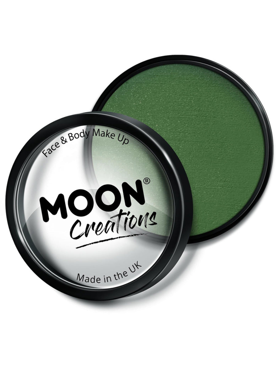 Moon Creations Pro Face Paint Cake Pot, Army Green, 36g Single