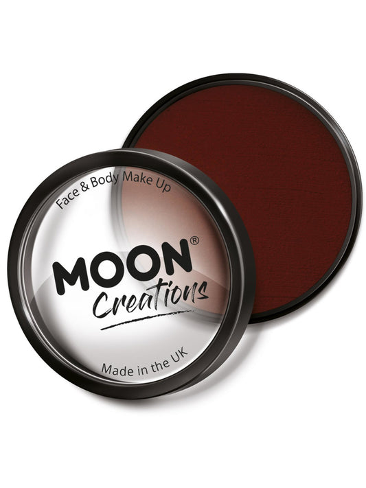 Moon Creations Pro Face Paint Cake Pot, Dark Red, 36g Single