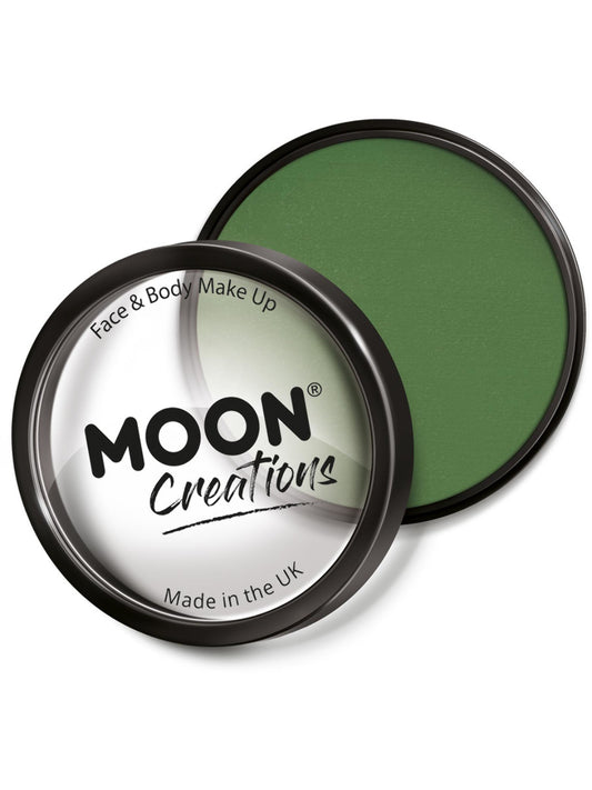 Moon Creations Pro Face Paint Cake Pot,Grass Green, 36g Single