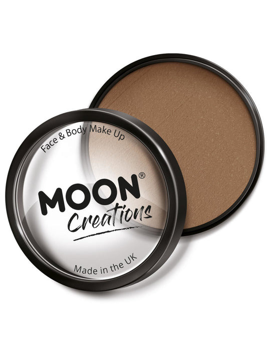 Moon Creations Pro Face Paint Cake Pot,Light Brown, 36g Single