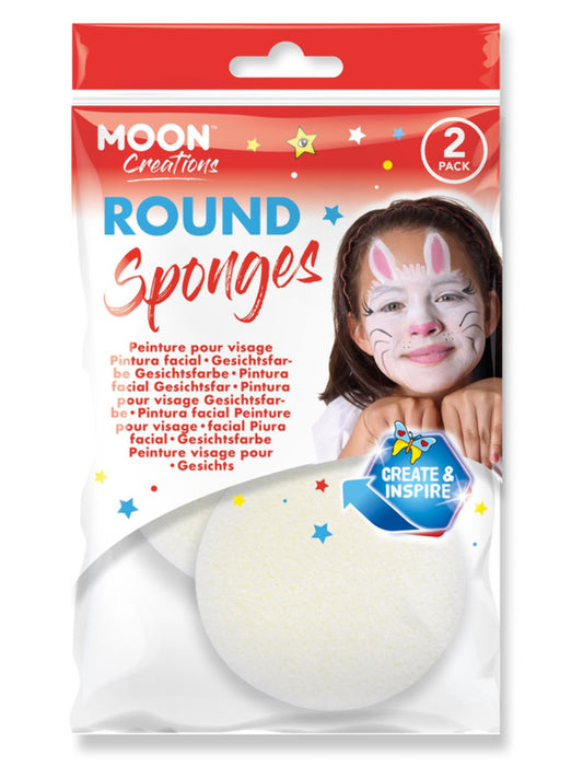 Moon Creations Round Sponge, 2 Pk