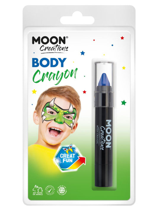 Moon Creations Body Crayons, Dark Blue, 3.2g Clamshell