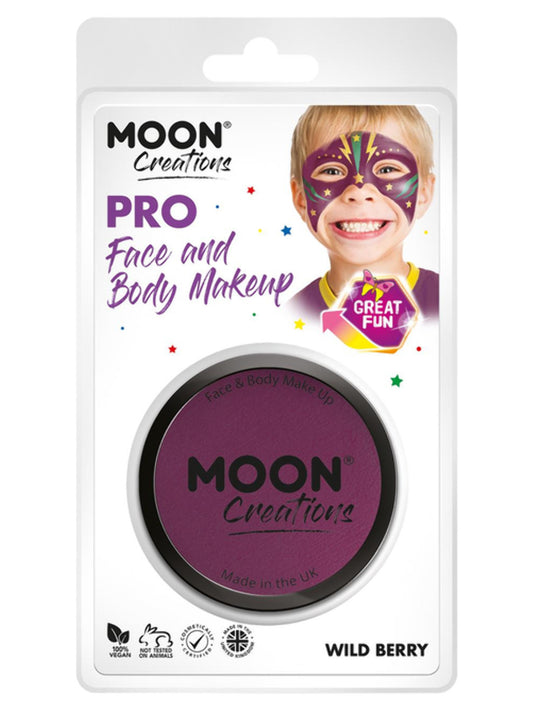 Moon Creations Pro Face Paint Cake Pot, Wild Berry, 36g Clamshell