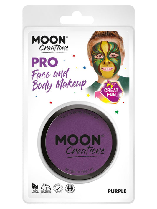 Moon Creations Pro Face Paint Cake Pot, Purple, 36g Clamshell