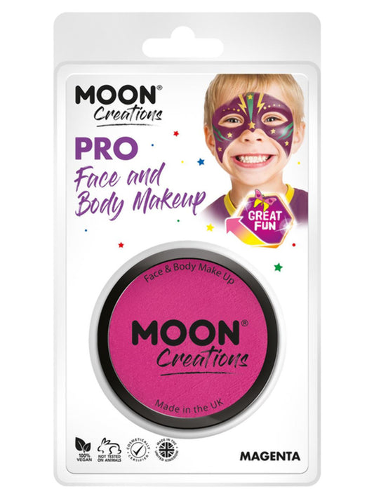 Moon Creations Pro Face Paint Cake Pot, Magenta, 36g Clamshell