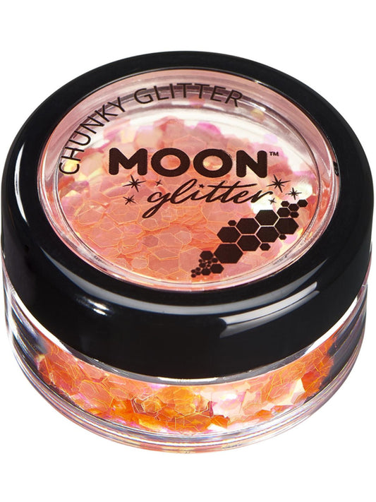 Moon Glitter Iridescent Chunky Glitter, Orange, Single, 3g