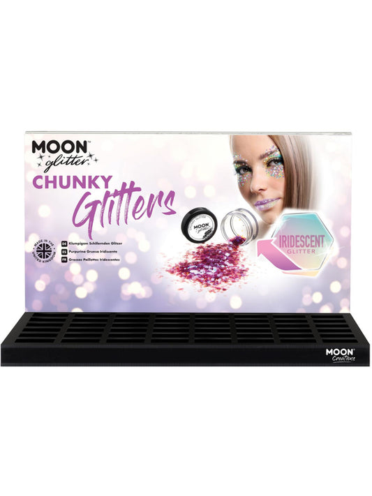 Moon Glitter Iridescent Chunky Glitter, CDU (no stock)