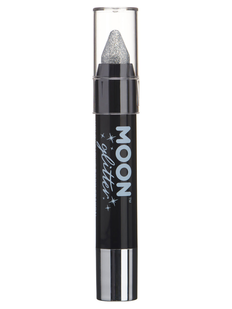 Moon Glitter Holographic Body Crayons, Silver, Single, 3.2g