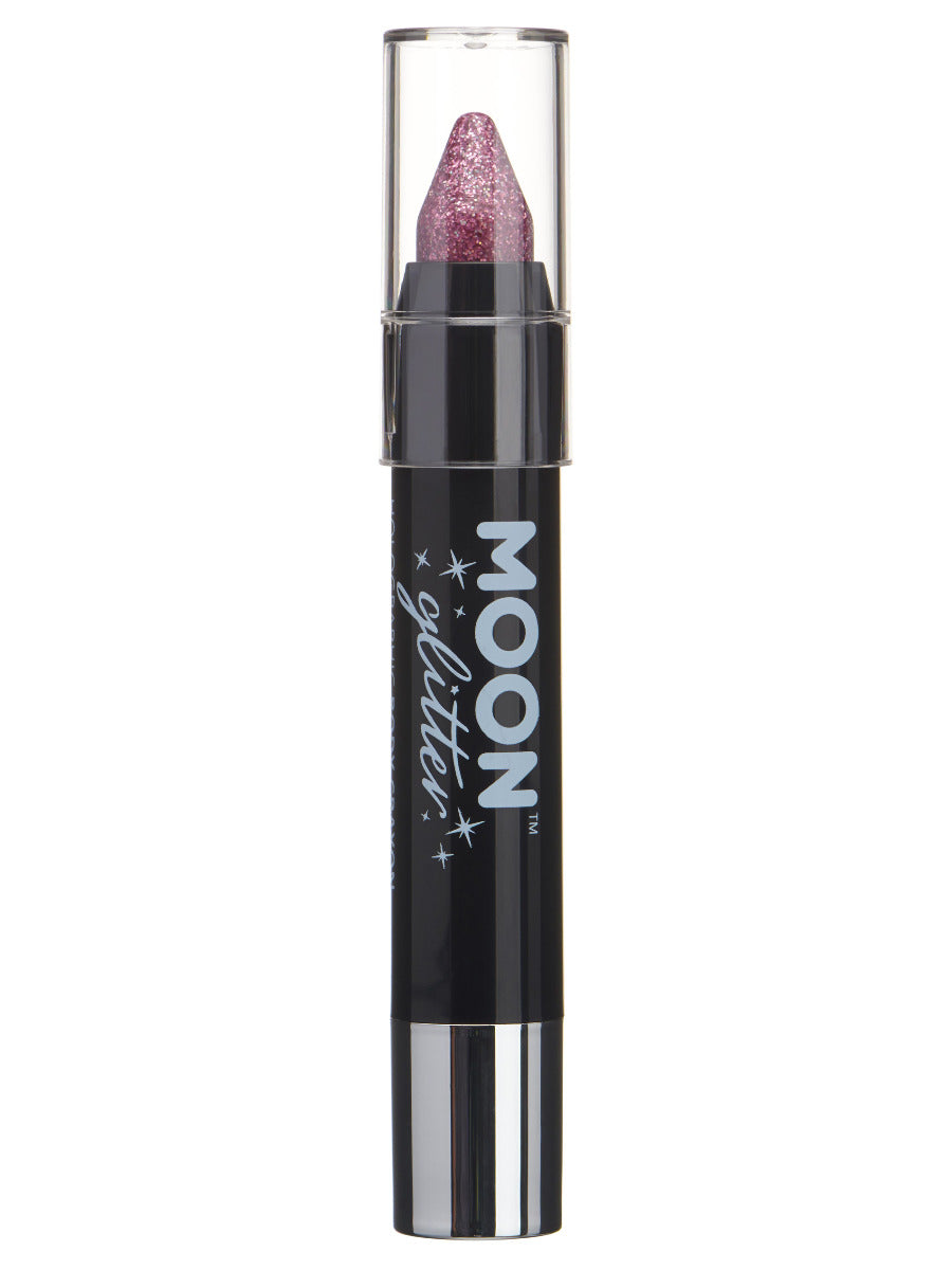 Moon Glitter Holographic Body Crayons, Pink, Single, 3.2g