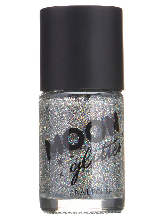 Moon Glitter Holographic Nail Polish, Silver, Single, 14ml
