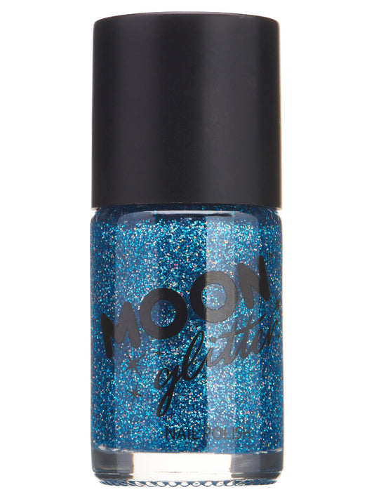 Moon Glitter Holographic Nail Polish, Blue, Single, 14ml