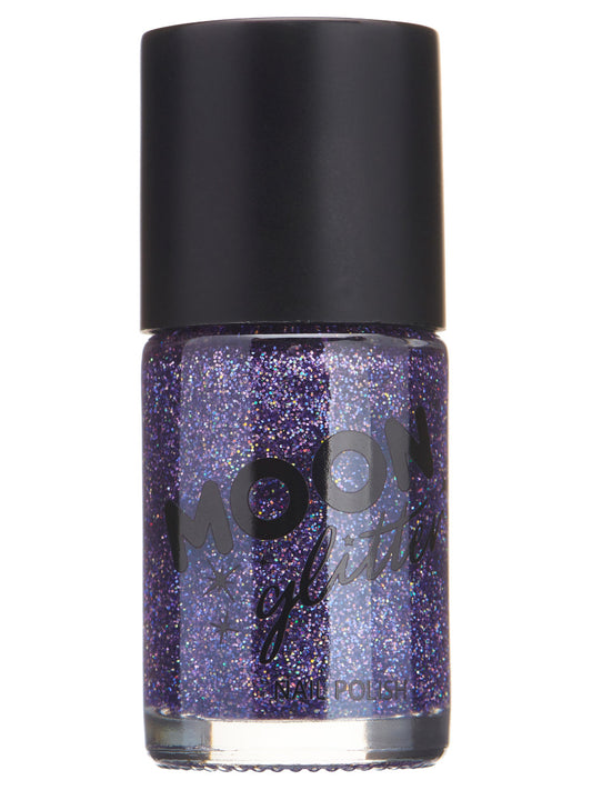 Moon Glitter Holographic Nail Polish, Purple, Single, 14ml