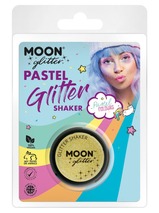 Moon Glitter Pastel Glitter Shakers, Lemon, Clamshell, 5g