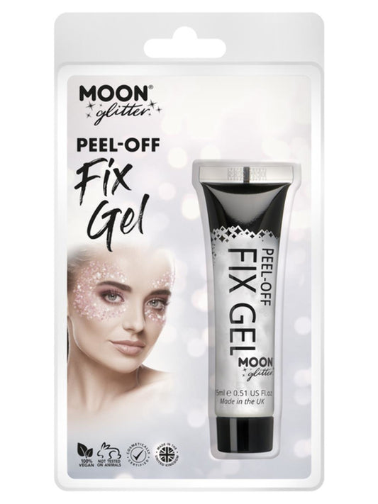 Moon Glitter Peel-Off Glitter Fix Gel, Clear, Clamshell