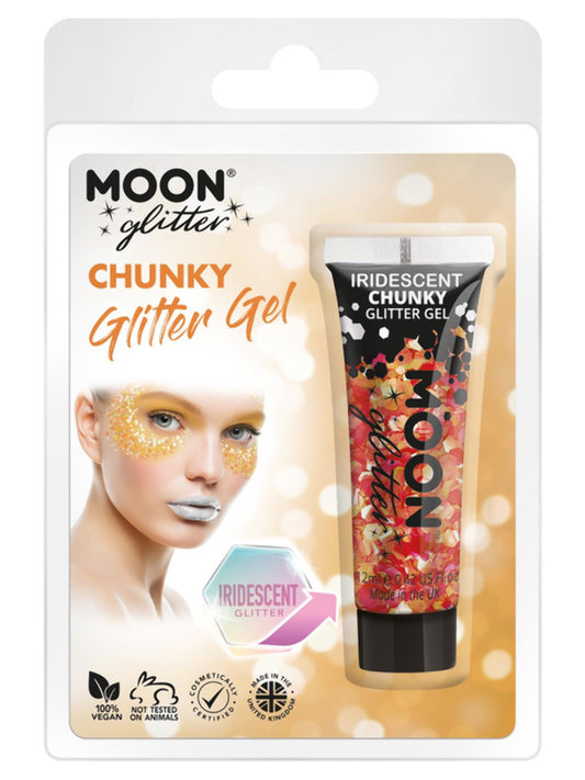 Moon Glitter Iridescent Chunky Glitter Gel, Cherry, Clamshell, 12ml