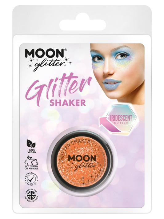 Moon Glitter Iridescent Glitter Shakers, Orange, Clamshell, 5g