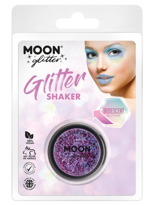 Moon Glitter iridescent Glitter Shakers, Purple, Clamshell, 5g