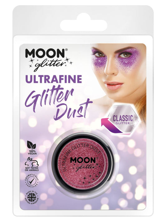 Moon Glitter Classic Ultrafine Glitter Dust, Pink, Clamshell, 5g