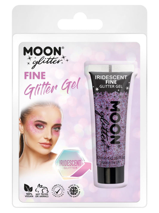 Moon Glitter Iridescent Glitter Gel, Purple, Clamshell, 12ml