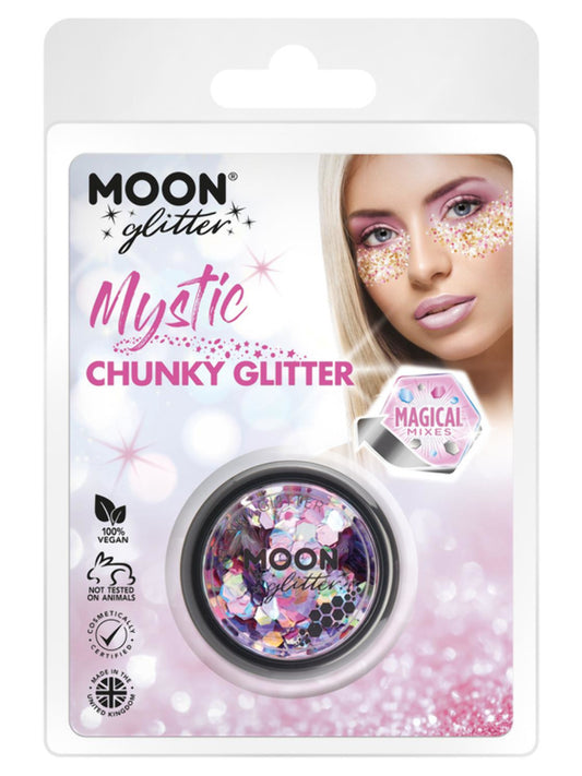 Moon Glitter Mystic Chunky Glitter, Mixed Colours, Clamshell, 3g, Fairytale
