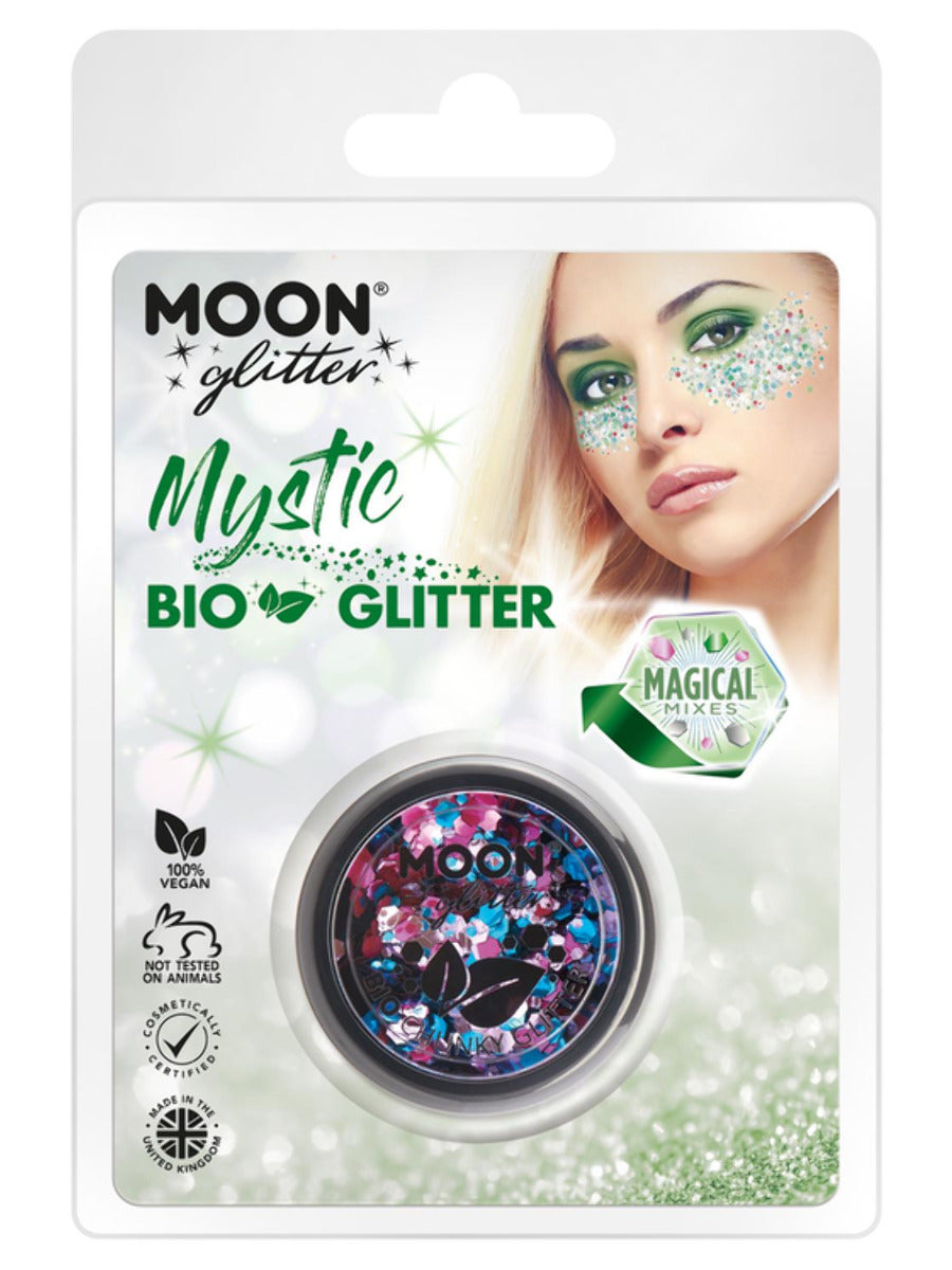 Moon Glitter Mystic Bio Chunky Glitter, Clamshell, Mixed Colours, 3g, Celebration