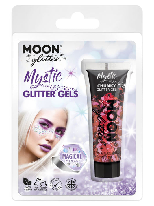 Moon Glitter Mystic Chunky Glitter Gel, Clamshell, Mixed Colours, 12ml, Valentines