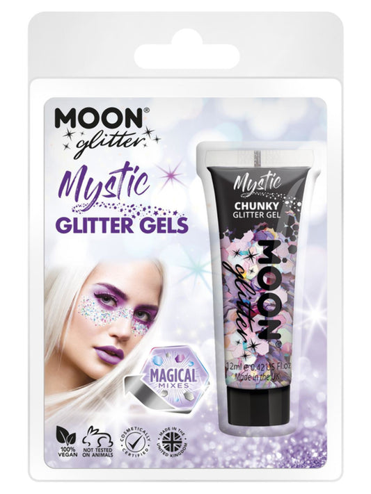 Moon Glitter Mystic Chunky Glitter Gel, Clamshell, Mixed Colours, 12ml, Fairytale