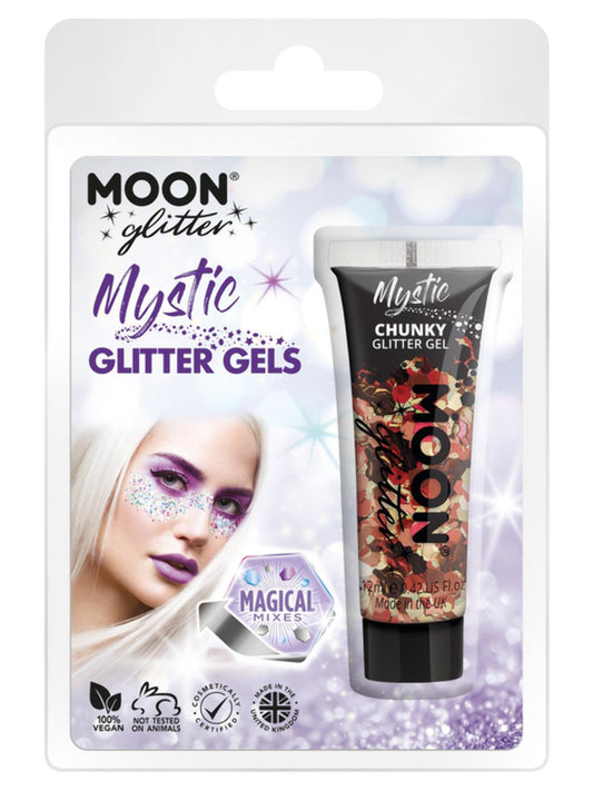 Moon Glitter Mystic Chunky Glitter Gel, Clamshell, Mixed Colours, 12ml, Autumn