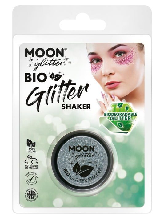 Moon Glitter Bio Glitter Shakers, Silver, Clamshell, 5g