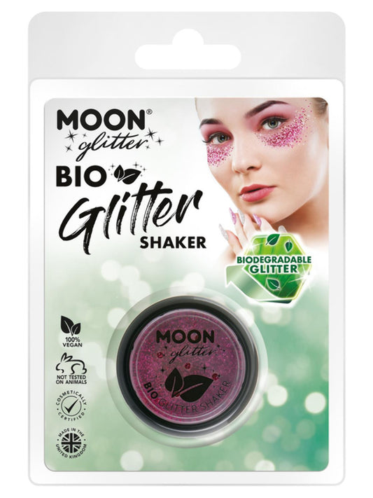 Moon Glitter Bio Glitter Shakers, Dark Rose, Clamshell, 5g