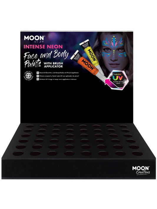 Moon Glow Intense Neon UV Face Paint, CDU (no stock), with Brush Applicator