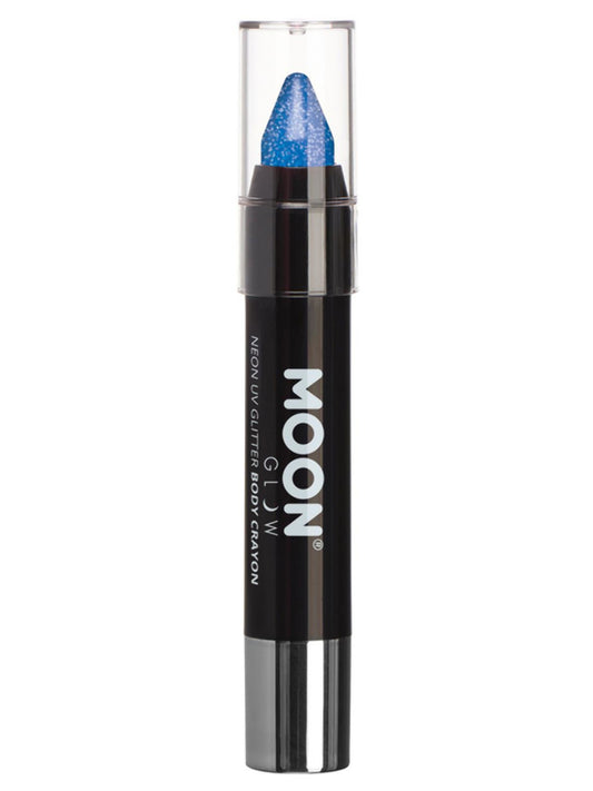 Moon Glow - Neon UV Glitter Body Crayons, Blue, 3.2g Single