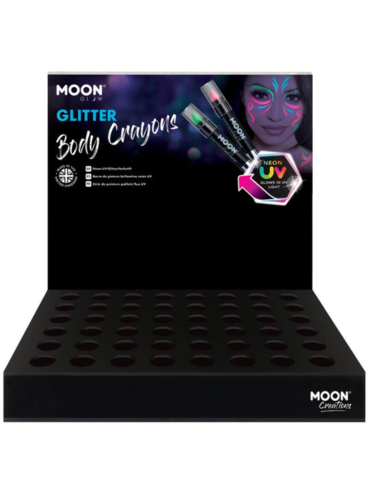 Moon Glow - Neon UV Glitter Body Crayons, CDU (no stock)