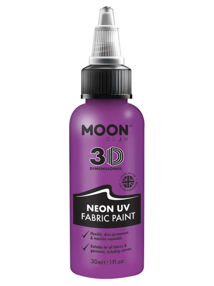 Moon Glow - Neon UV Intense Fabric Paint, Purple, 30ml Single