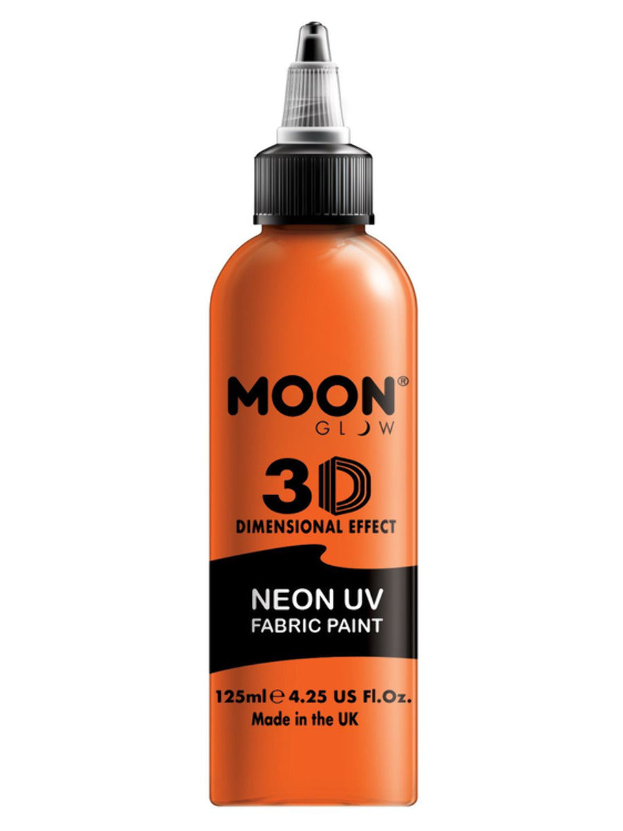Moon Glow - Neon UV Intense Fabric Paint, Orange, 125ml Single