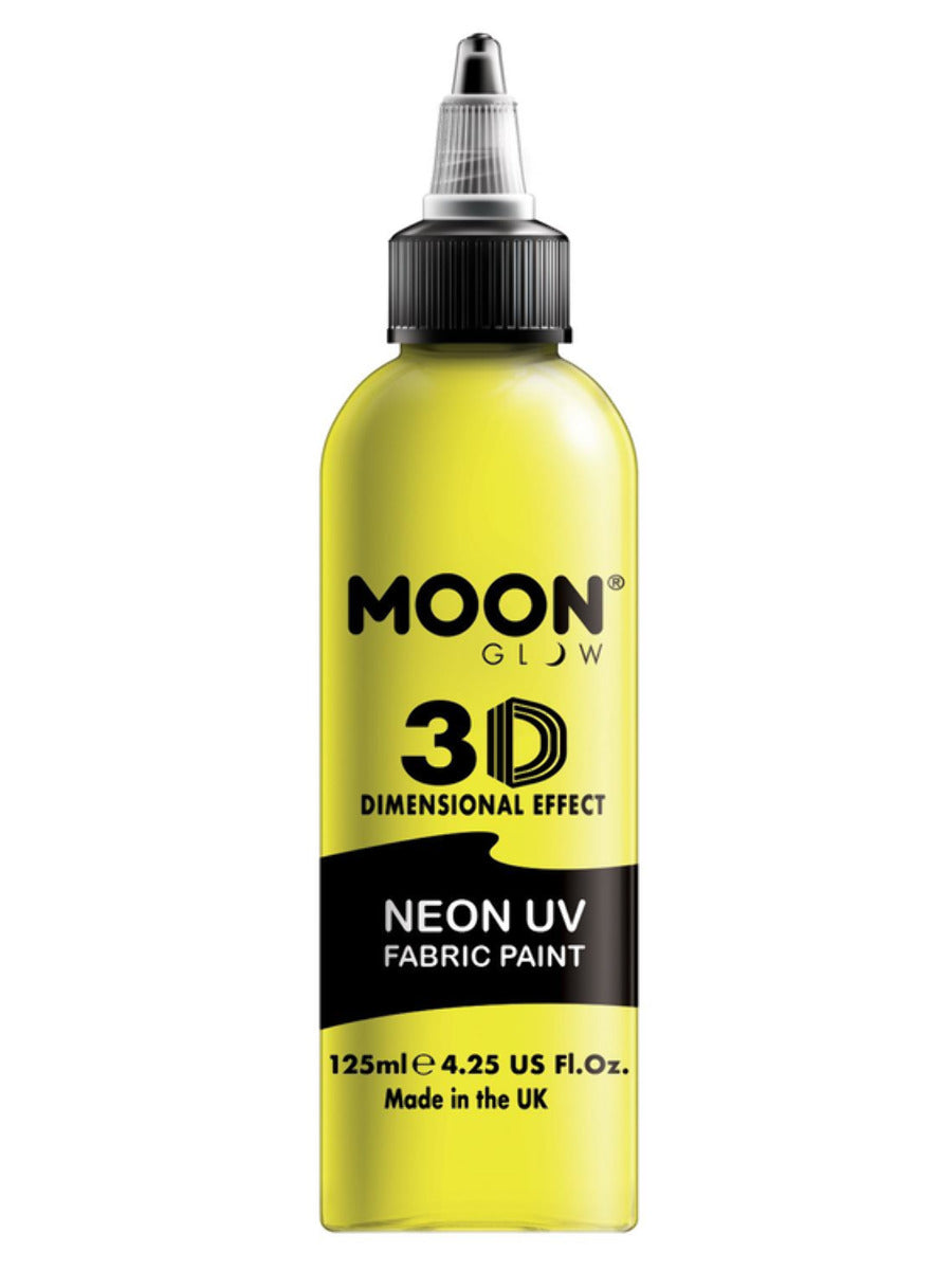 Moon Glow - Neon UV Intense Fabric Paint, Yellow, 125ml Single