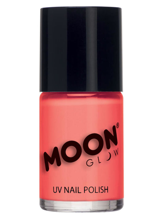 Moon Glow Pastel Neon UV Nail Polish, Pastel Coral, Single, 14ml