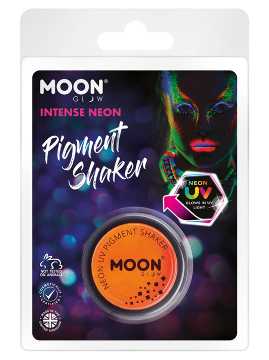 Moon Glow Intense Neon UV Pigment Shakers, Clamshell, 4.2g - Intense Orange