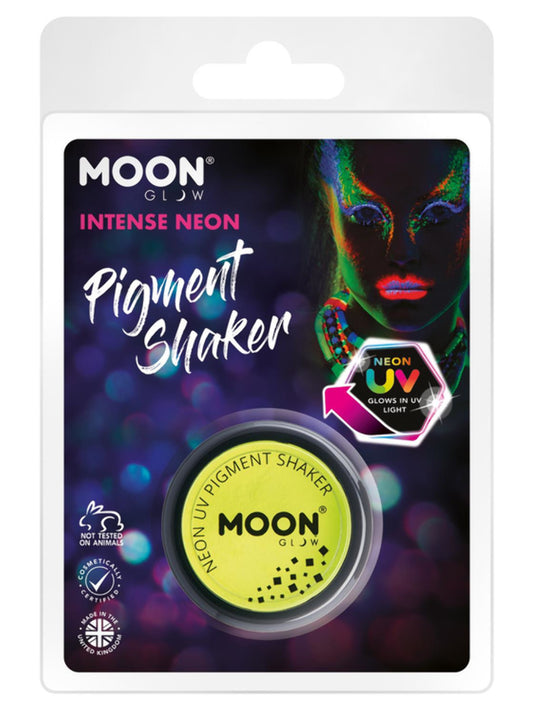 Moon Glow Intense Neon UV Pigment Shakers, Clamshell, 4.2g - Intense Yellow