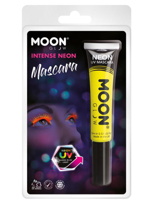 Moon Glow Intense Neon UV Mascara, Intense Yellow, Clamshell, 15ml