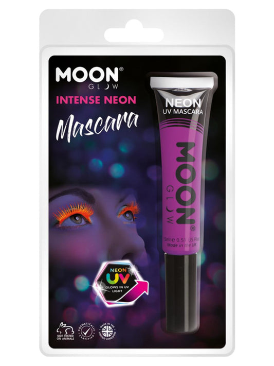 Moon Glow Intense Neon UV Mascara, Intense Purple, Clamshell, 15ml