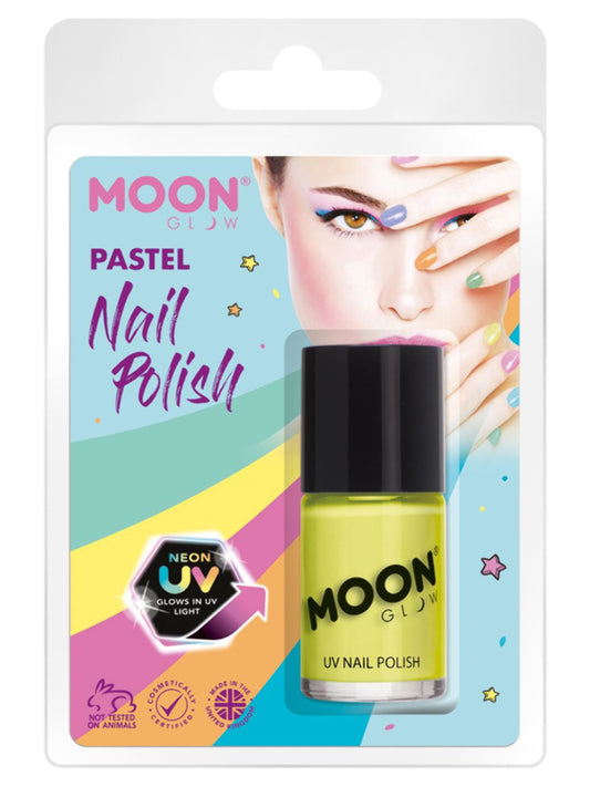 Moon Glow Pastel Neon UV Nail Polish, Pastel Yello, Clamshell, 14ml