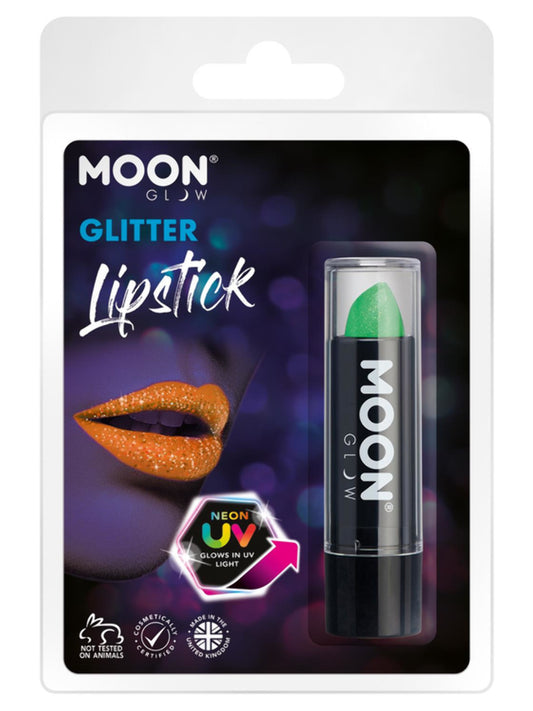Moon Glow - Neon Uv Glitter Lipstick, Green, 4.2g Clamshell 